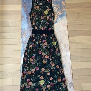 Theory silk midi dress